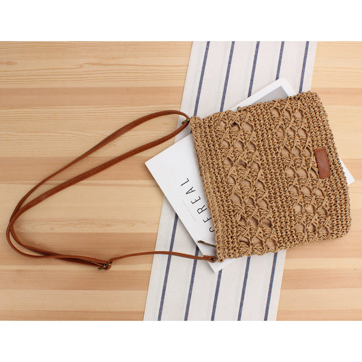 Handbag Made of Braided Natural Material with Adjustable Shoulder Strap Kalsten