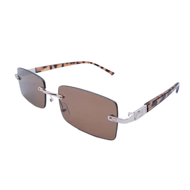 Women's fashionable rectangular sunglasses with unique design feature Kalsten
