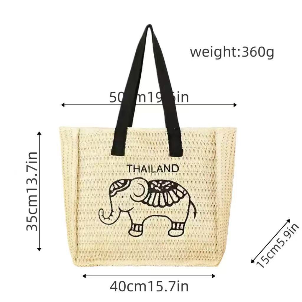 Cotton shopping bag with elephant design Kalsten