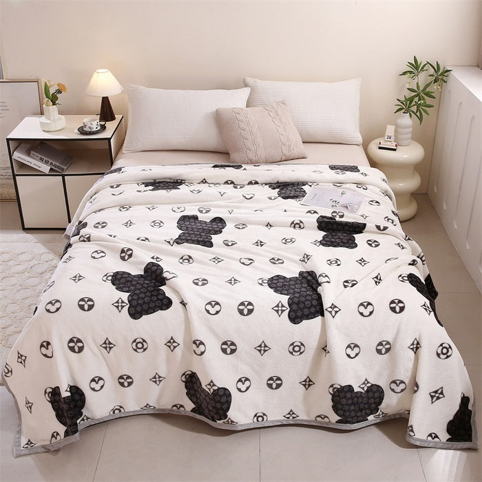Women soft plush blanket with playful design Kalsten