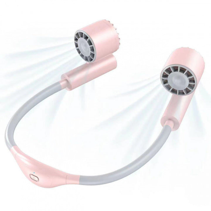 Cooling hands-free bladeless neck fan with adjustable gooseneck and rechargeable battery Kalsten