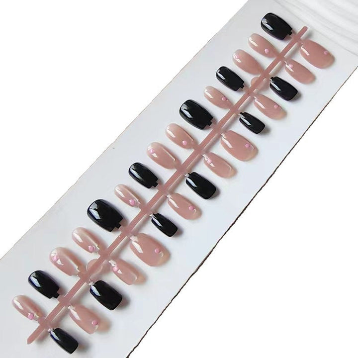 Artificial nails in elegant black-pink design Kalsten