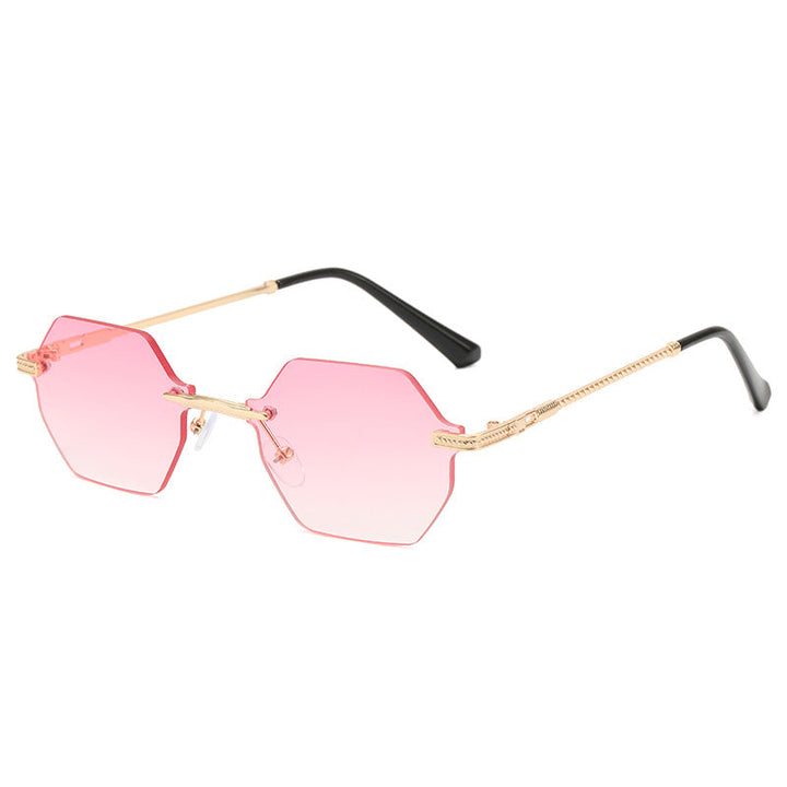 Women's hexagonal designer sunglasses with high-quality metal frame Kalsten