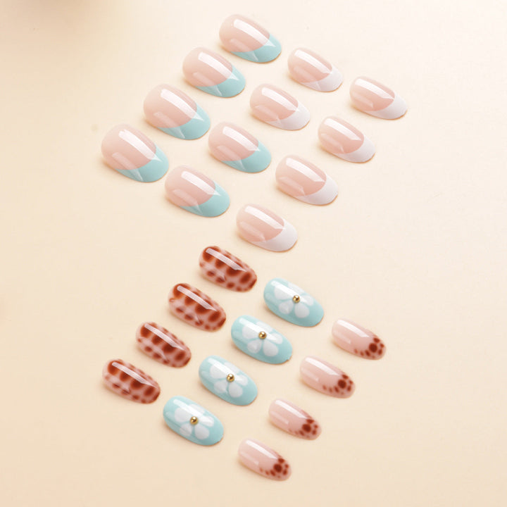 Artistic Floral Acrylic Press-On Nail Set Kalsten