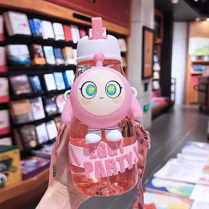 Women’s water bottle with interactive design and stylish character element Kalsten