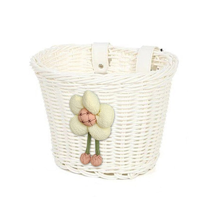 Floral-Embellished Bicycle Basket Kalsten