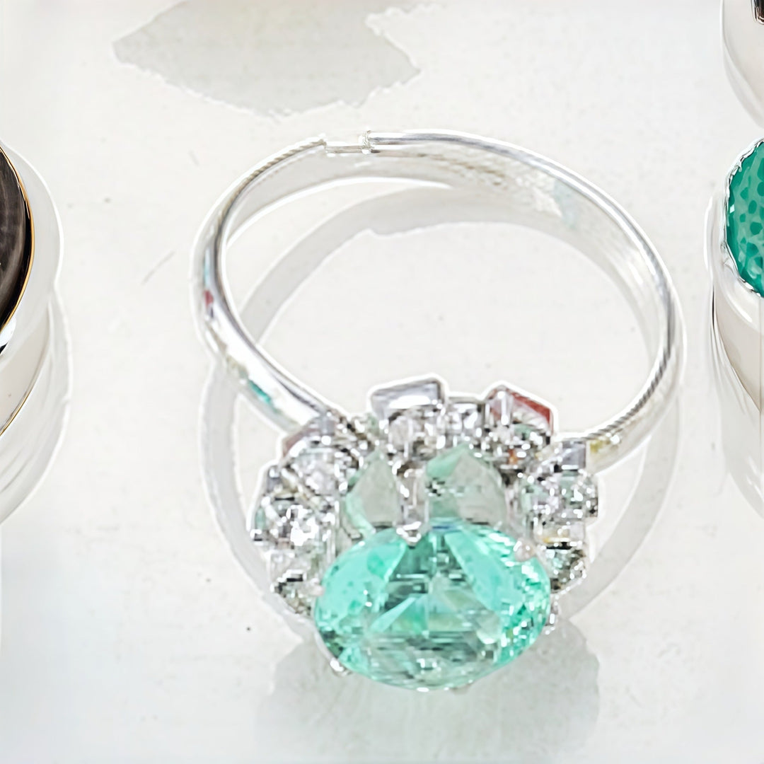 Elegant jewelry ring with sparkling gemstone Kalsten