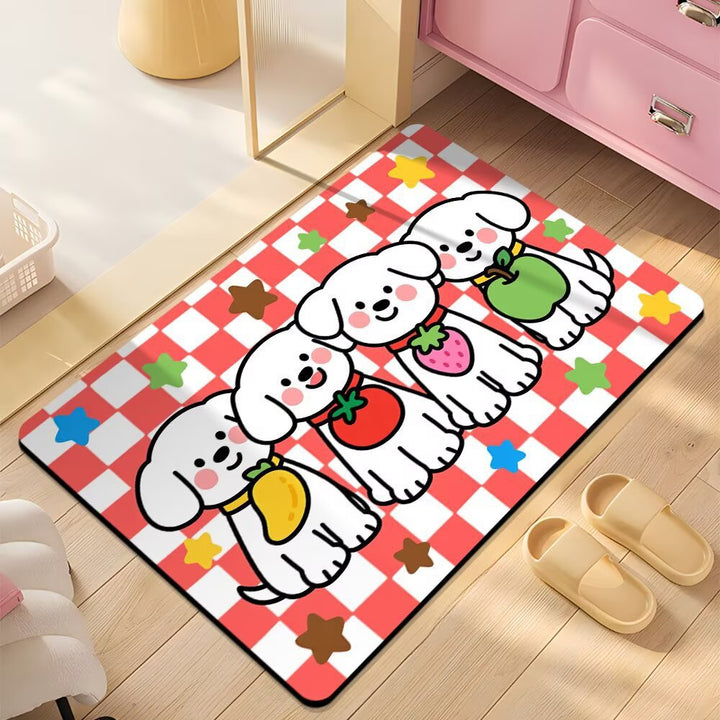 Cute Cartoon Dog Shower Mat Kalsten