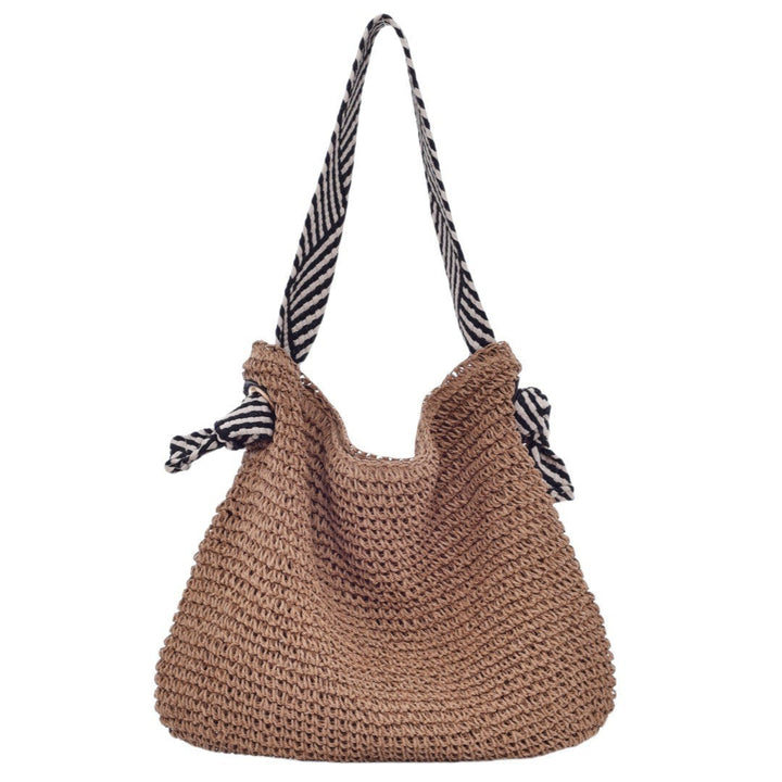 Handmade bucket bag with modern stripe pattern Kalsten