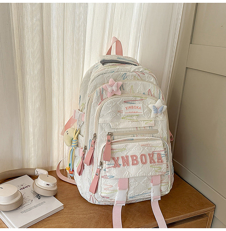 Multi-Functional Patterned School Backpack