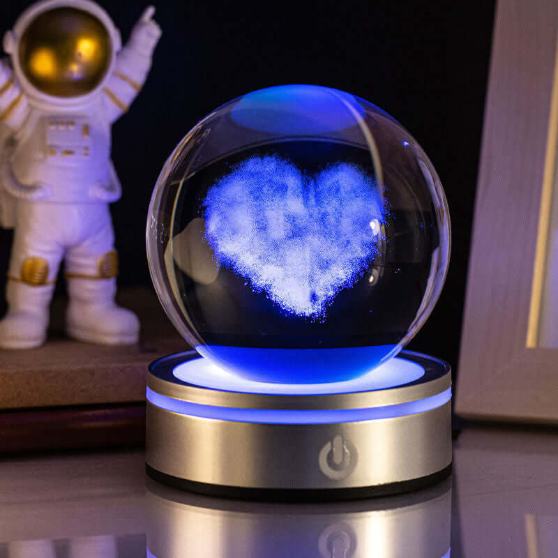 Creative 3D Inner Carving Luminous Crystal Ball Colorful Gradient Small Night Lamp Home Decorations Gifts Selection | Kalsten