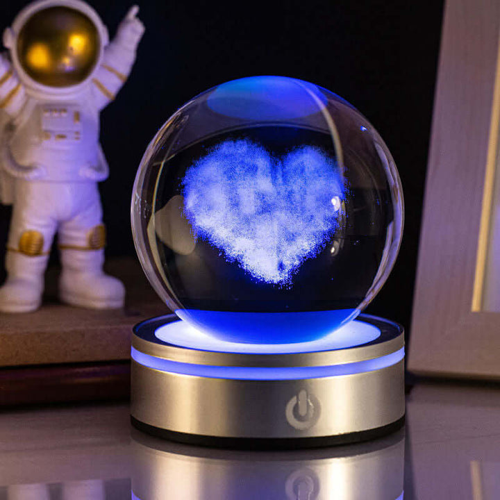 Creative 3D Inner Carving Luminous Crystal Ball Colorful Gradient Small Night Lamp Home Decorations Gifts Selection | Kalsten