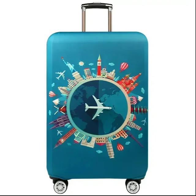 Unisex stretchable suitcase cover with cute alpaca design, elastic protective cover for hard-shell and fabric suitcases Kalsten