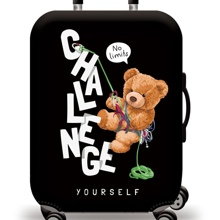 Unisex nan Kids Trolley Suitcase with cute teddy bear design, hard shell, telescopic handle and four swivel wheels Kalsten