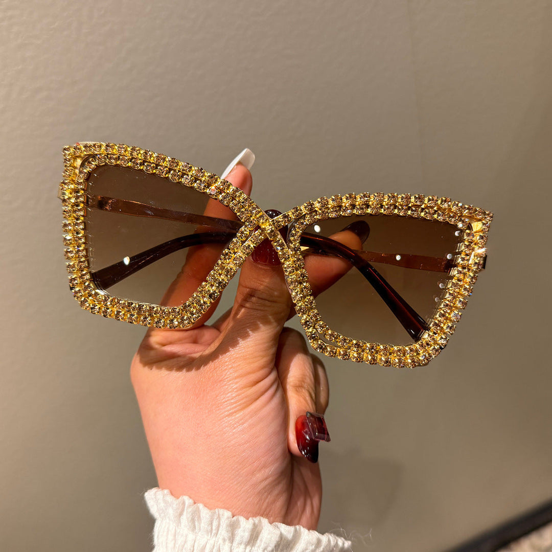 Women's extravagant sunglasses with sparkling crystal frame Kalsten