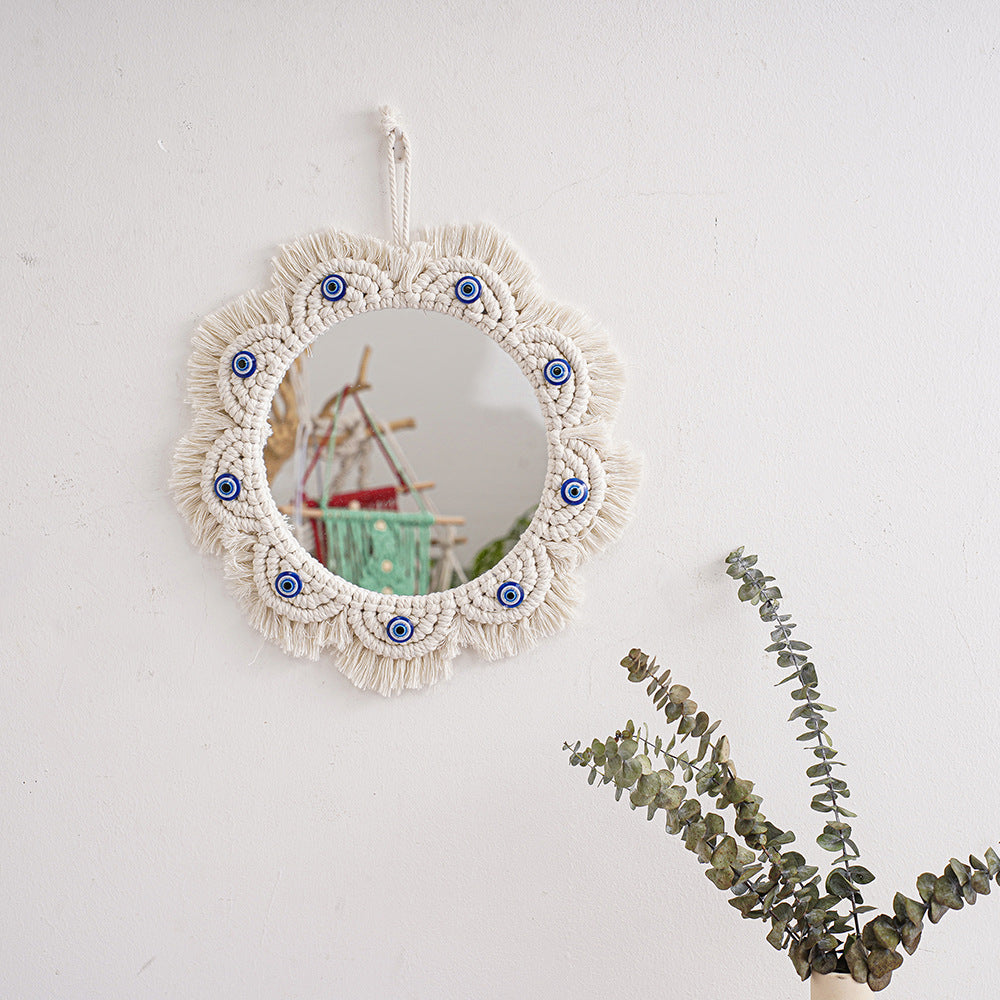 Macramé Decorative Round Mirror Acalora