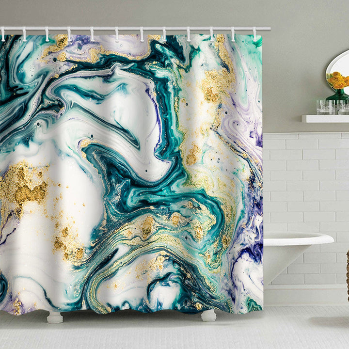 Artistic Marble Design Shower Curtain Kalsten