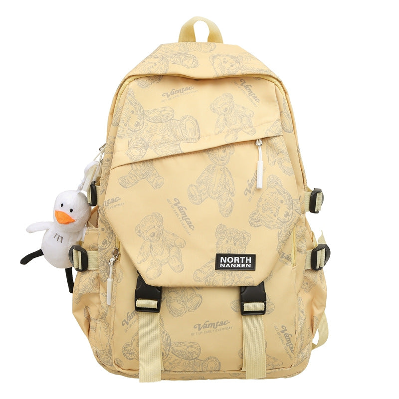 Playful Character Print School Backpack Kalsten