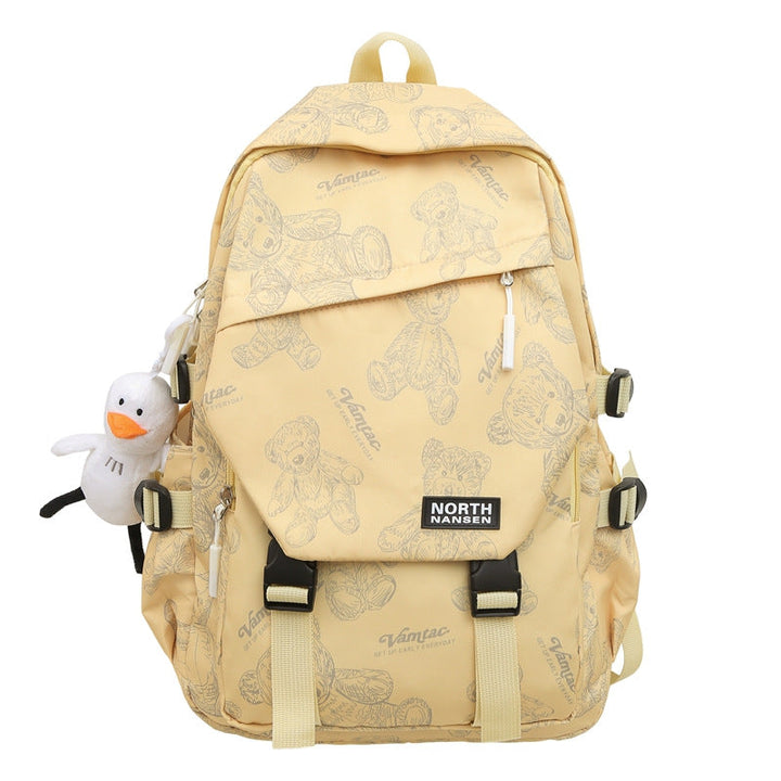 Playful Character Print School Backpack Kalsten
