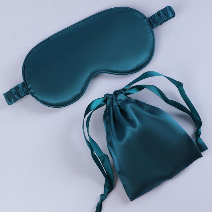 Women's nano silk sleep mask with padded eye area, adjustable elastic band, and storage pouch Kalsten