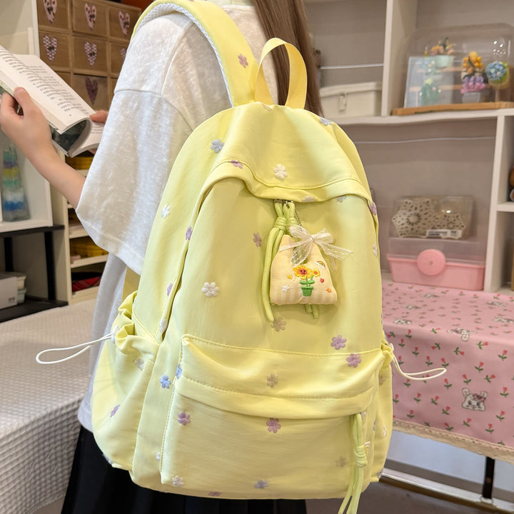 Embroidered Floral Print Backpack Kalsten