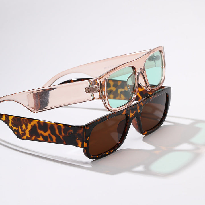 Women's stylish vintage sunglasses with transparent frame and lightly tinted lenses Kalsten
