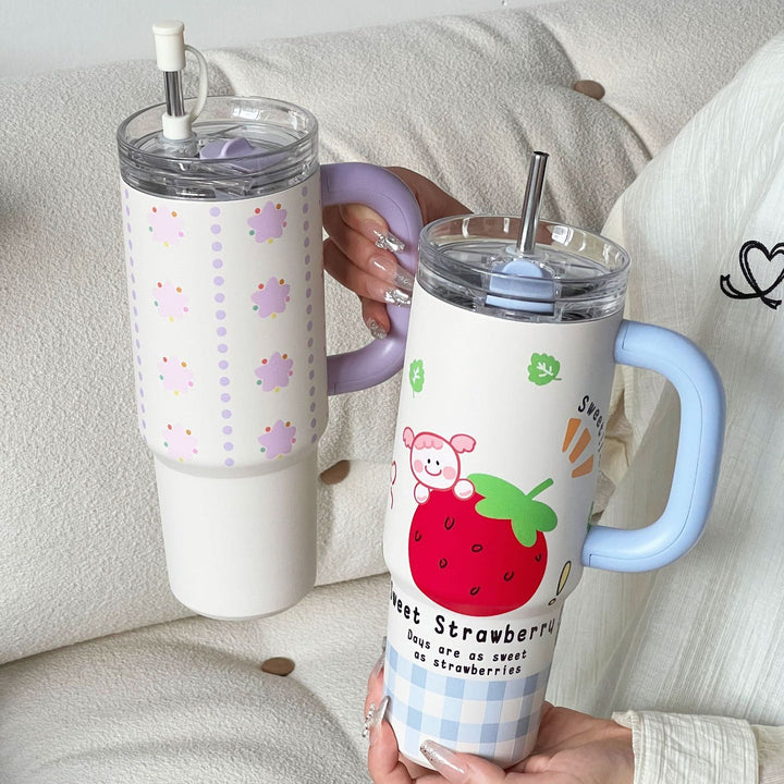 Women's insulated cup with practical straw Kalsten