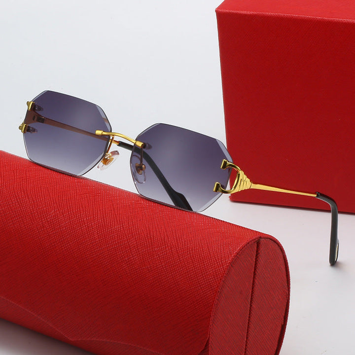 Ladies modern octagon sunglasses with stylish metal frame and polarized lenses Kalsten