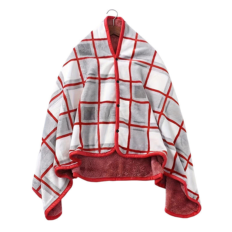 Women Elegant and Comfortable Fleece Poncho Blanket Kalsten