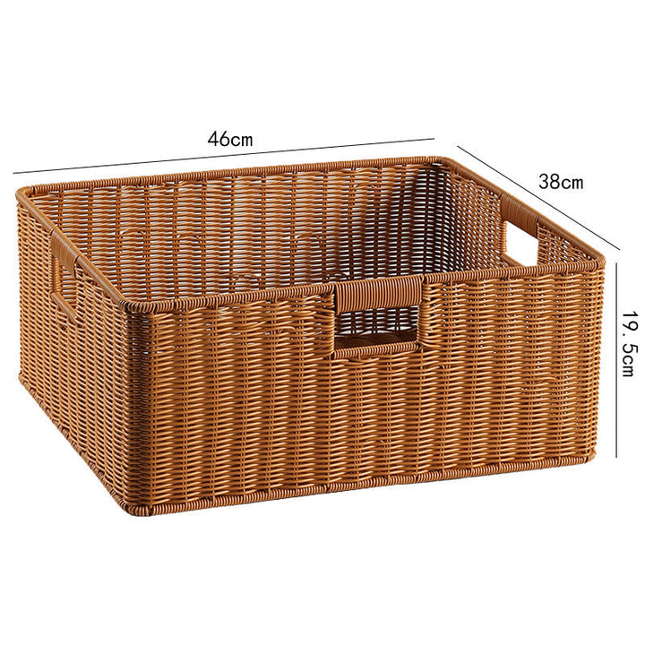 Handwoven Storage Basket with Cutout Handles Kalsten