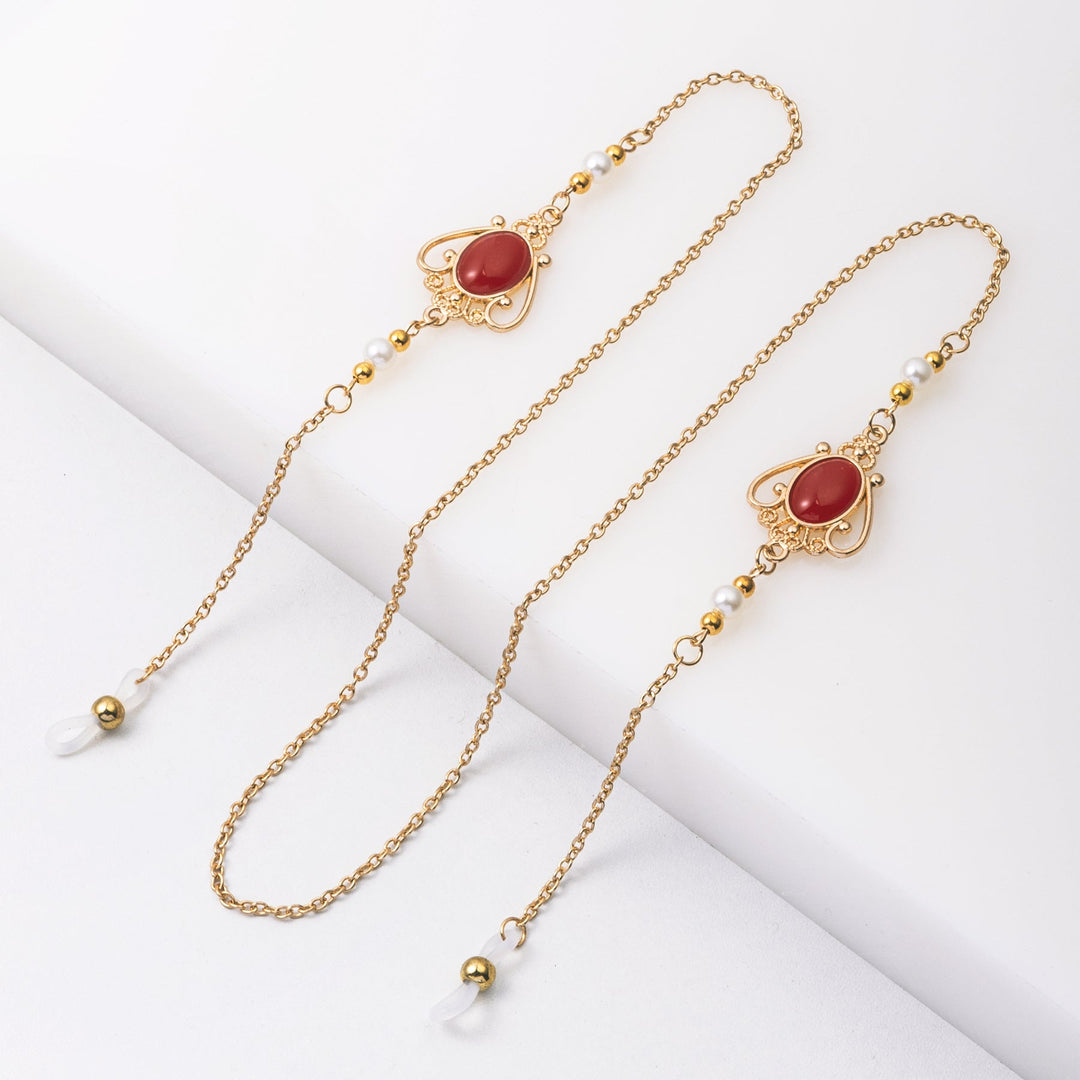 Elegant Eyewear Chain with Decorative Gemstones Kalsten