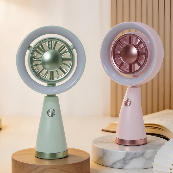 Women Portable RGB Hand Fan with USB Charging Function Kalsten