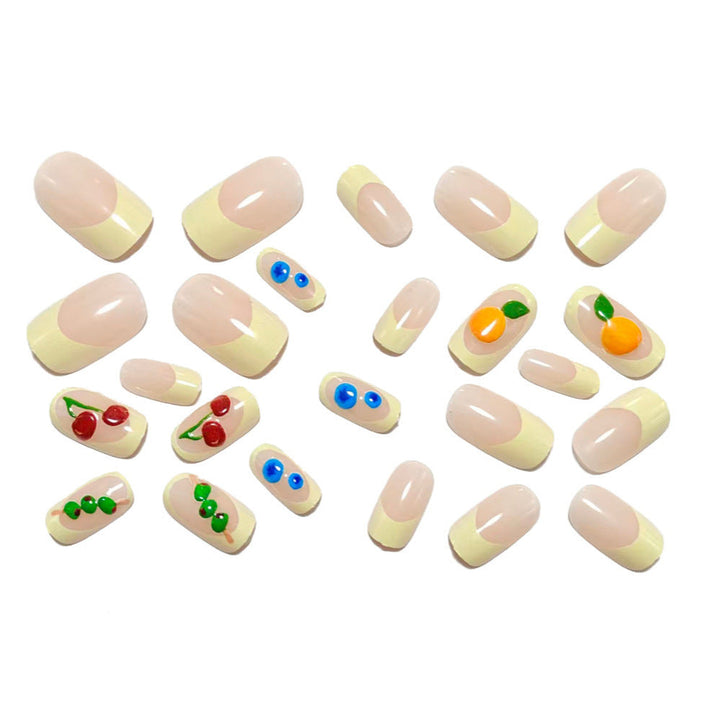 Artificial nails with colorful fruit designs Kalsten