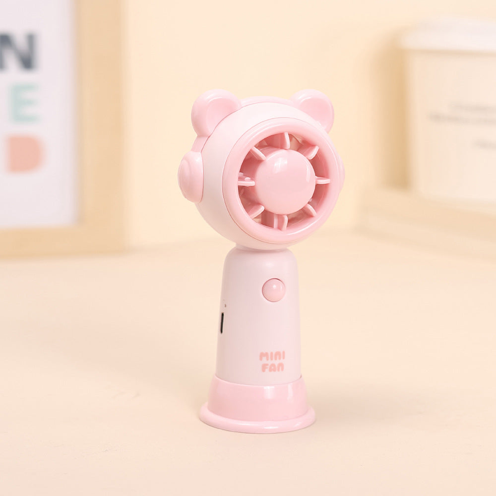 Mini Bear-Themed Rechargeable Handheld Fan Kalsten