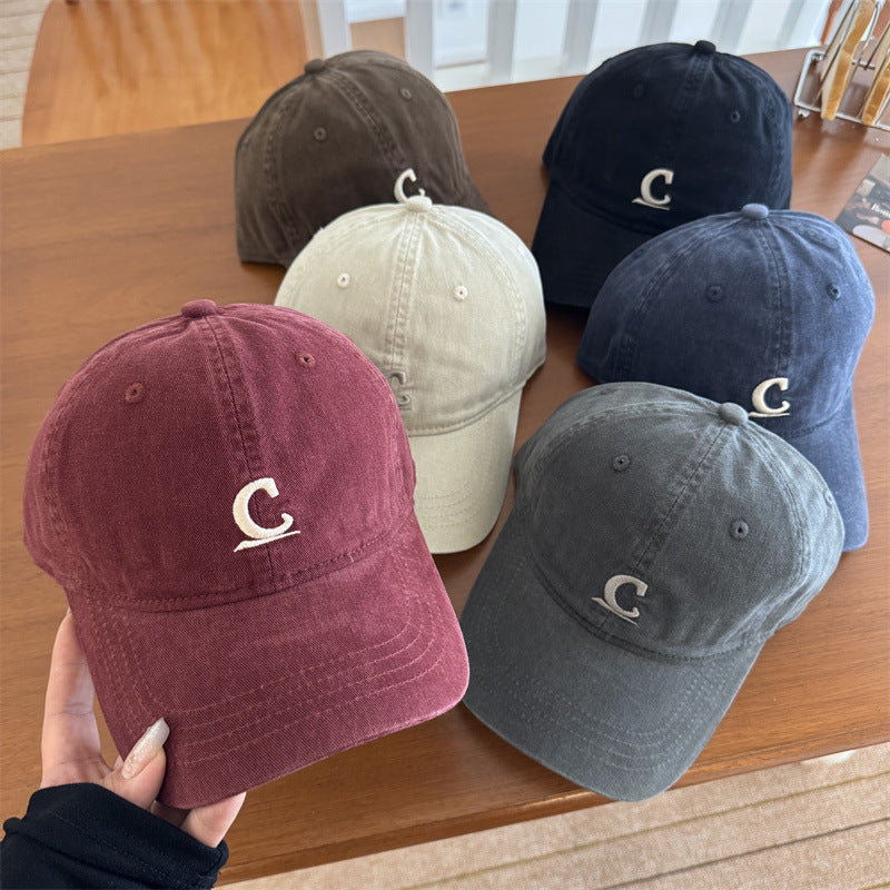 Men's Vintage-Inspired Washed Denim Cap Kalsten