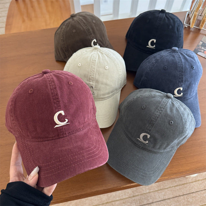Men's Vintage-Inspired Washed Denim Cap Kalsten