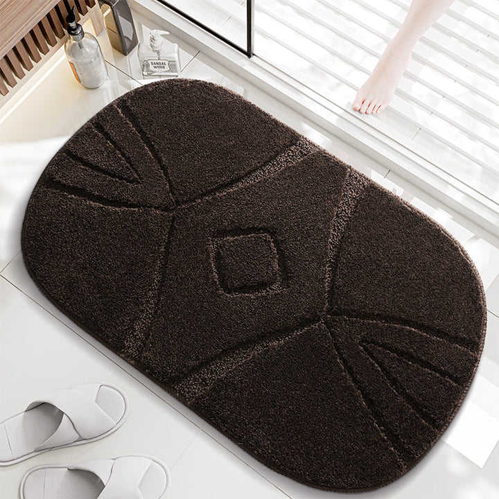 Plush Textured Bathroom Mat