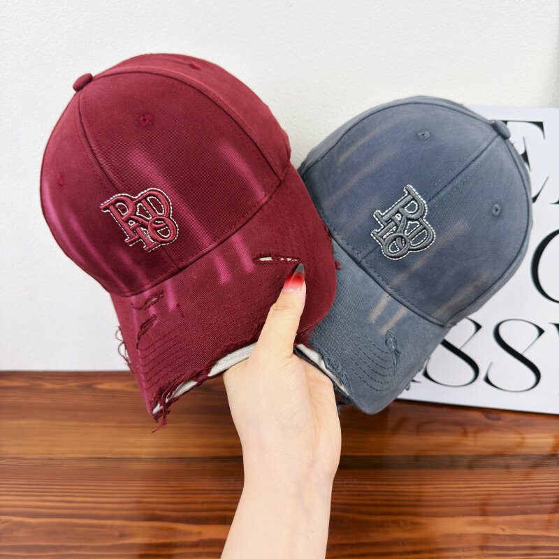 Women's Distressed Classic Cotton Baseball Cap Kalsten