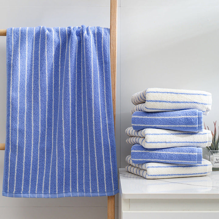 Women Elegant Terry Bath Towel with Striped Pattern Kalsten