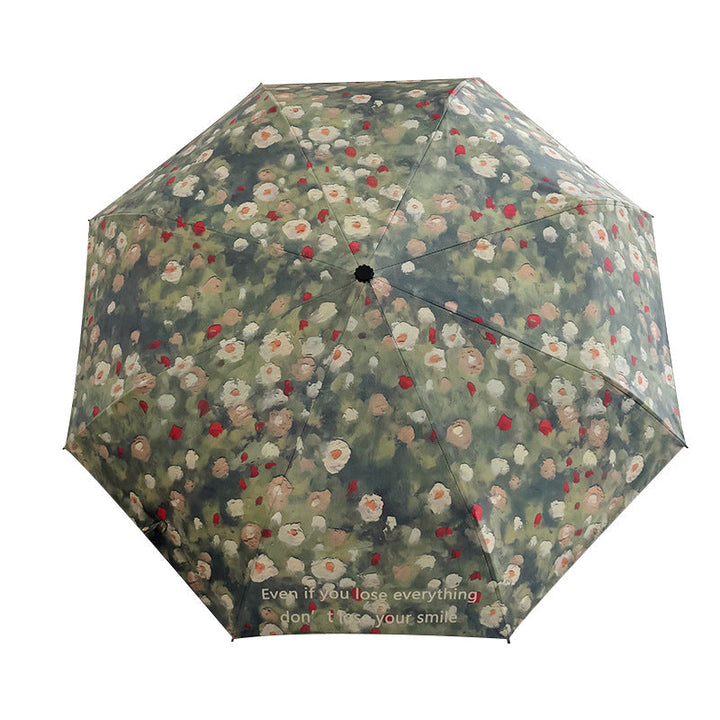 Ladies Folding Umbrella with Floral Design Kalsten