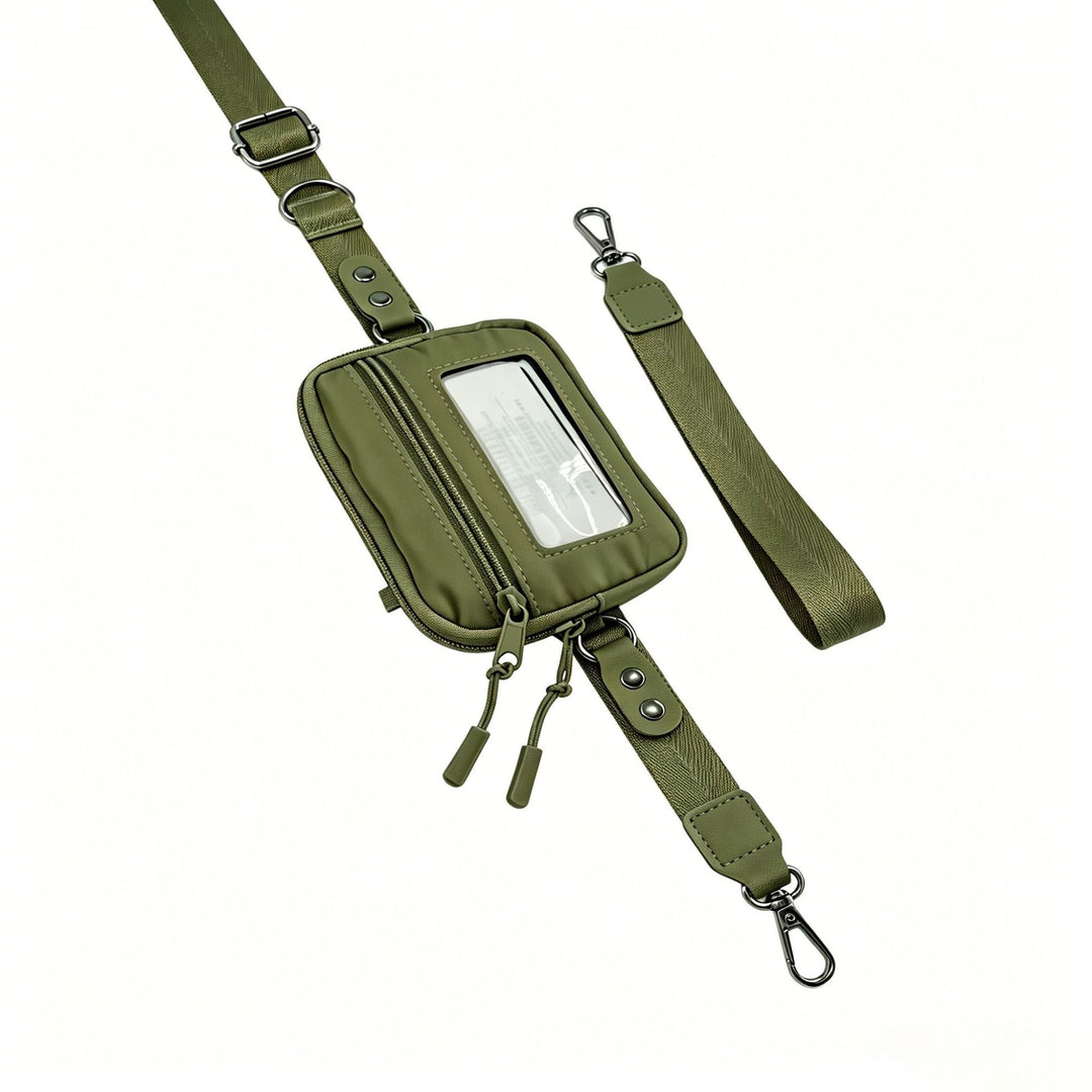 Compact shoulder bag with transparent card pocket Kalsten