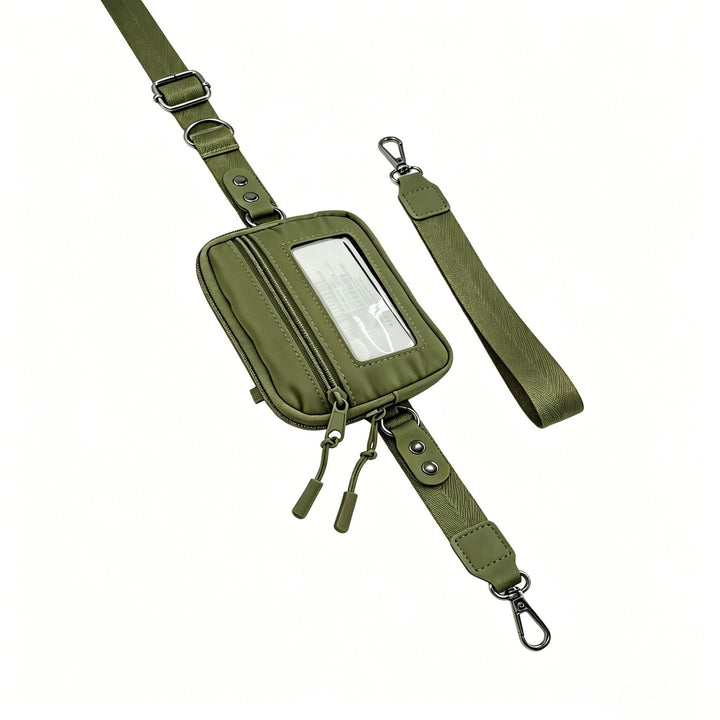 Compact shoulder bag with transparent card pocket Kalsten
