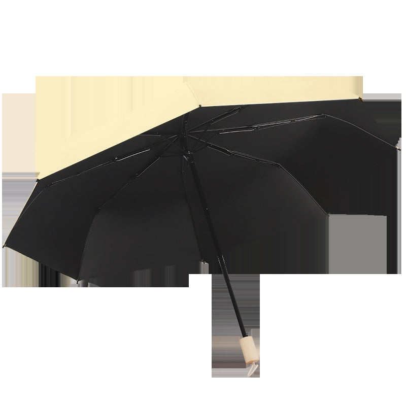 Ladies elegant folding umbrella with eco-friendly wooden handle Kalsten