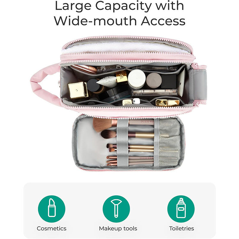 Cosmetic Organizer Bag with Multiple Compartments and Removable Interior Compartment Kalsten