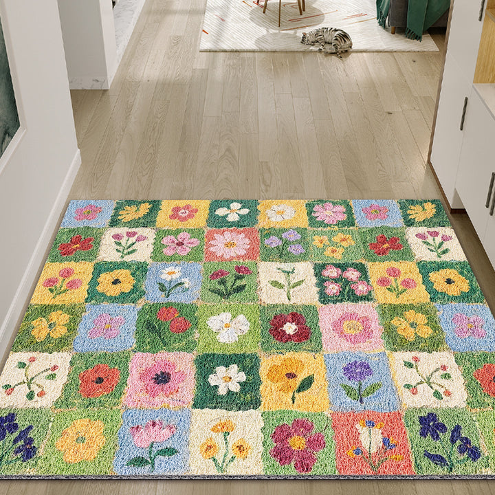 Colorful Floral Patchwork Area Rug Kalsten