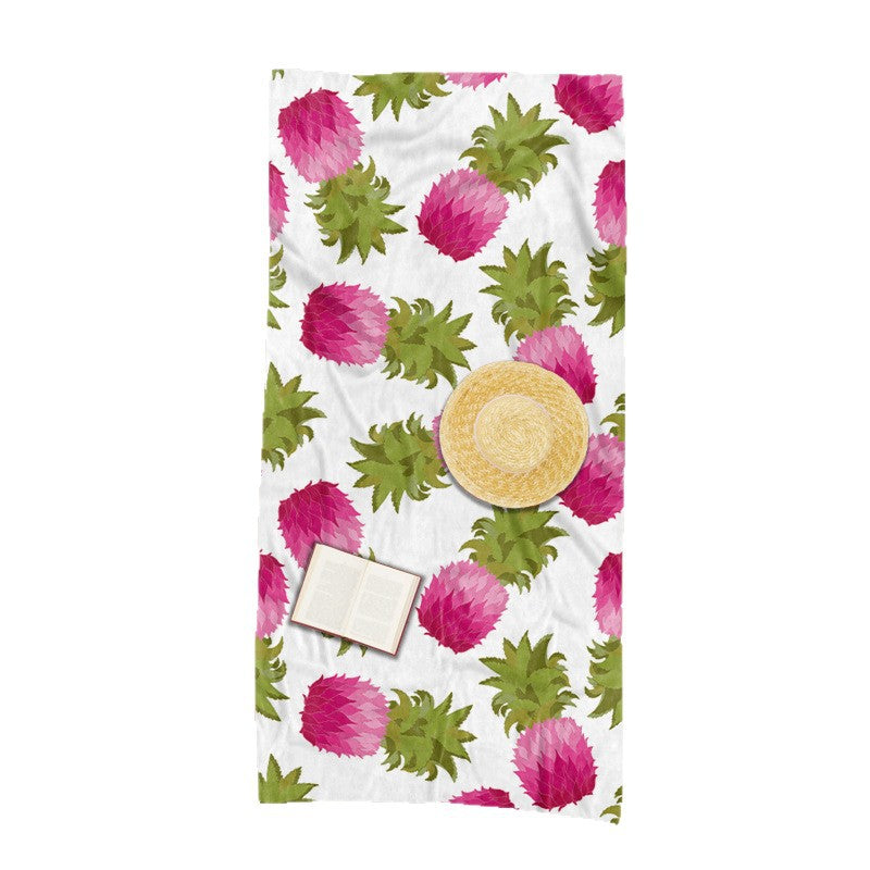 Beach towel with exotic pineapple and palm pattern Kalsten