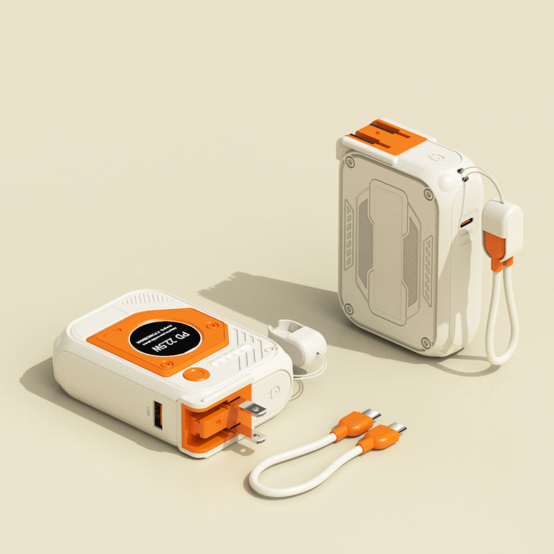 Portable power bank with multifunctional integrated charging cable Kalsten