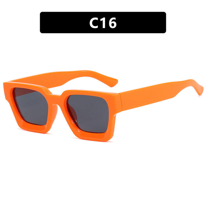 Ladies fashionable square sunglasses with sturdy frame and yellow lenses Kalsten