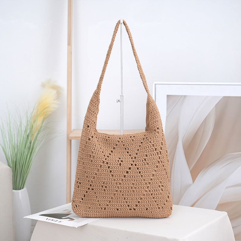 Handcrafted straw shoulder bag Kalsten