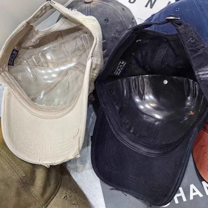 Men's Distressed Denim Baseball Cap Kalsten